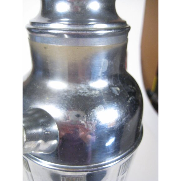 Cocktail Shaker Vintage 1920s 1930s Art Deco Stainless Chrome Bakelite Handle - Picture 13 of 16